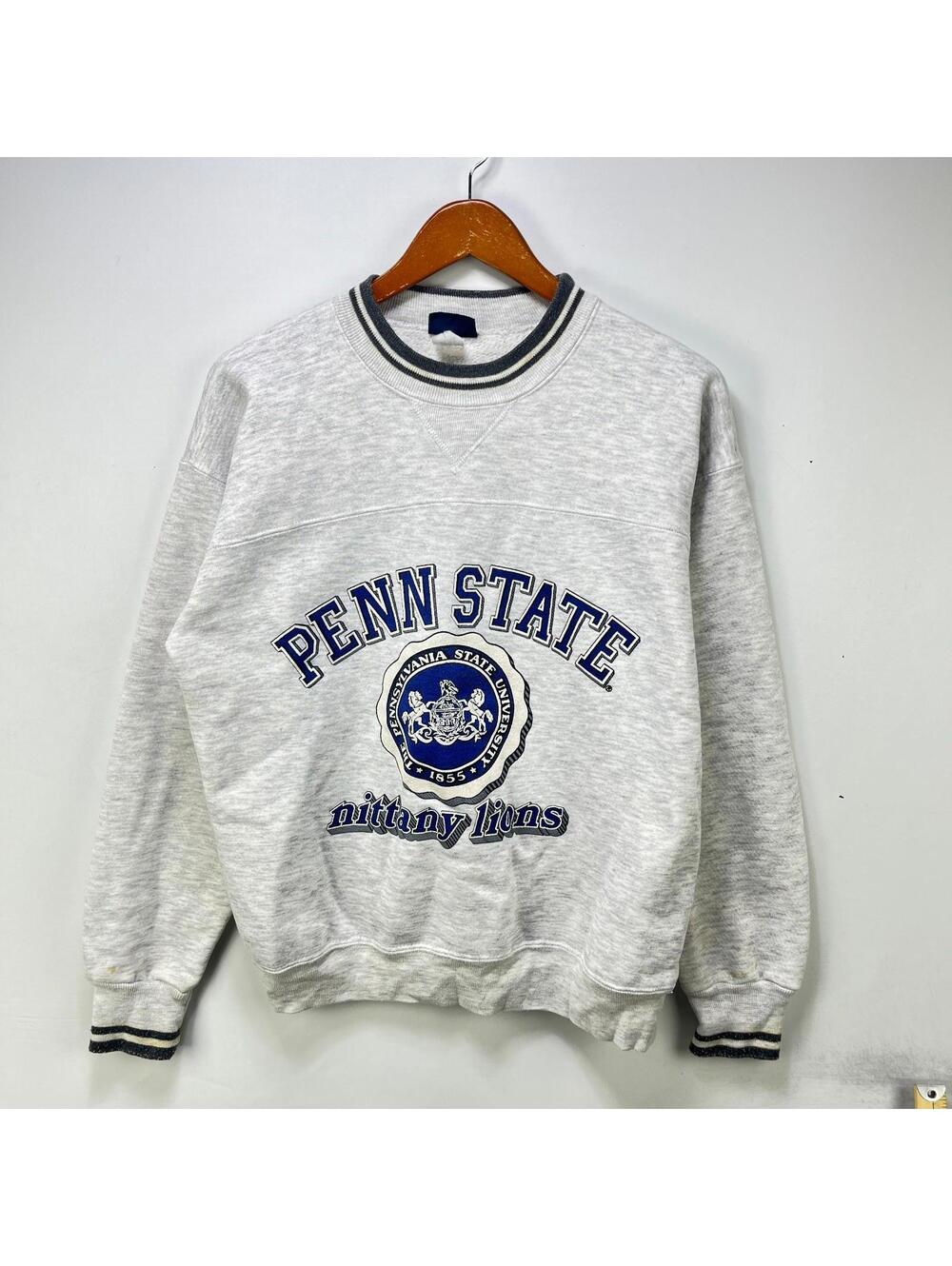 Vintage 90s Penn State Nittany Lions Hoodie Gray L